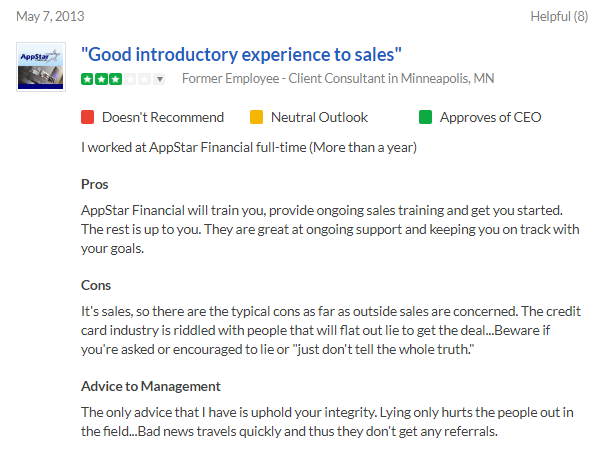 Glassdoor review 5-7-13
