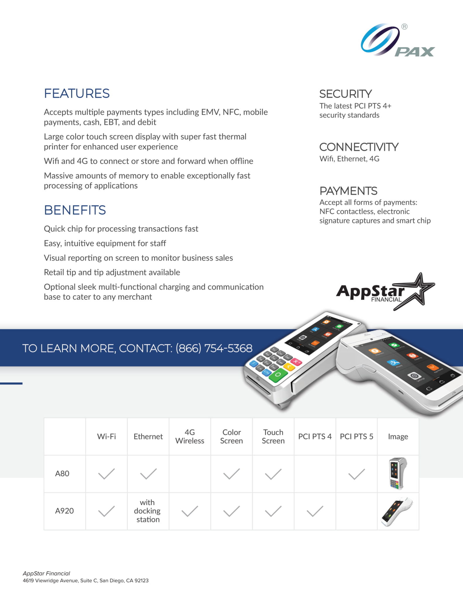 Pax A80 and A920 AppStar Pax A80 and A920 AppStar